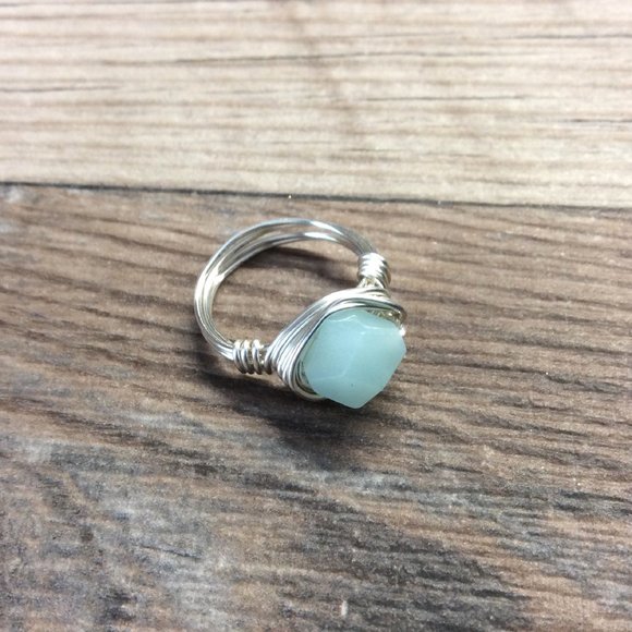 Amazonite ring - Sterling silver, blue gemstone ring - Picture 3 of 6